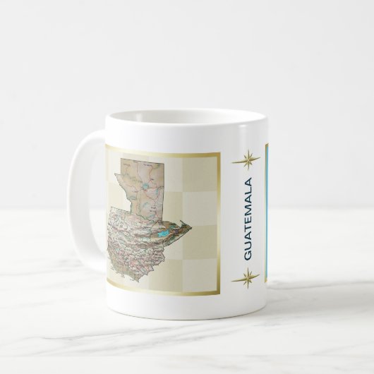 Mug Drapeau du Guatemala + Musique de carte (Devant gauche)