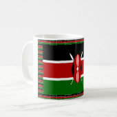 Mug Drapeau du Kenya : avec cadre de drapeau miniature (Devant gauche)
