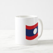 Mug Drapeau du Laos qui flotte (Devant droit)