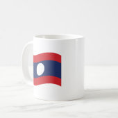Mug Drapeau du Laos qui flotte (Devant gauche)