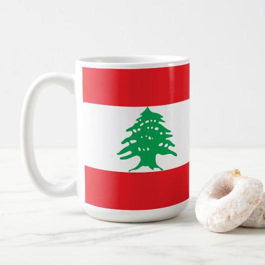 Mug drapeau du Liban (Avec donut)
