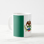 Mug Drapeau du Mexique Drapeau de la République : 1824 (Devant gauche)