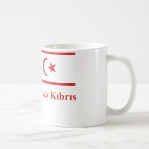 Mug Drapeau du nord de la Chypre avec le nom dans le