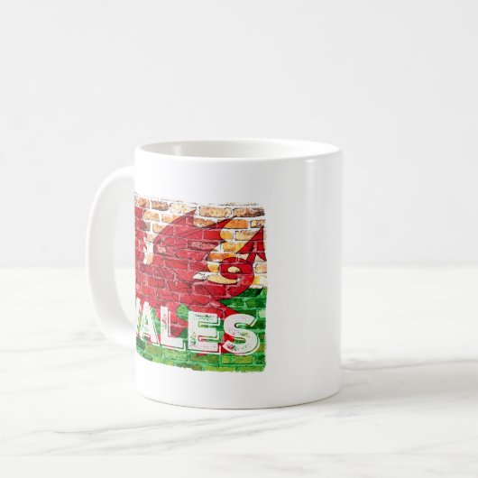 Mug Drapeau du Pays de Galles en brique (Devant gauche)
