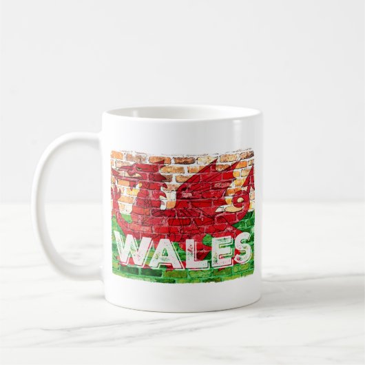 Mug Drapeau du Pays de Galles en brique (Gauche)