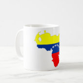 Mug drapeau du pays du venezuela symbole de forme (Devant gauche)