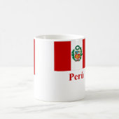 Mug Drapeau du Pérou avec le nom dans l'Espagnol (Centre)