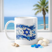 Mug Drapeau du peuple d'Israël fleurissant dans les fl