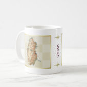 Mug Drapeau du Qatar + Musique de carte (Devant gauche)