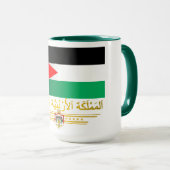 Mug Drapeau du Royaume de Jordanie (arabe) (Devant droit)