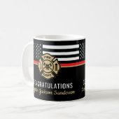 Mug Drapeau du service des incendies de retraite des p (Devant gauche)