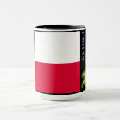 Mug Drapeau du Texas avec des Bluebonnets sur fond noi (Centre)
