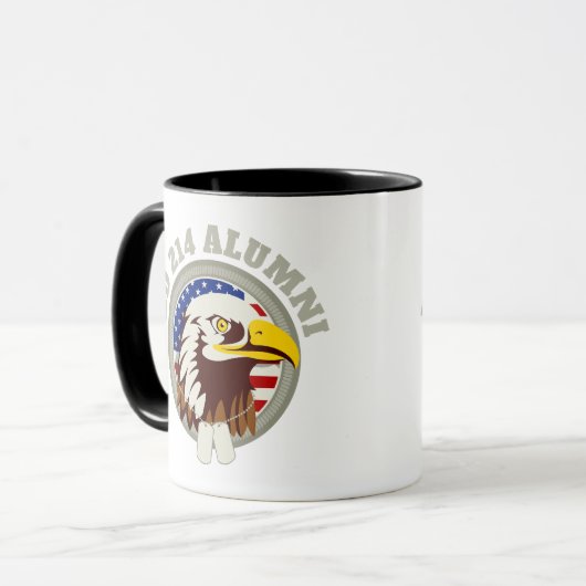 Mug Drapeau Eagle Emblem USA | DD 214 (Devant gauche)