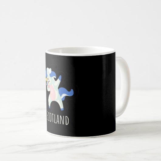 Mug Drapeau écossais Dabbing Unicorne (Devant droit)