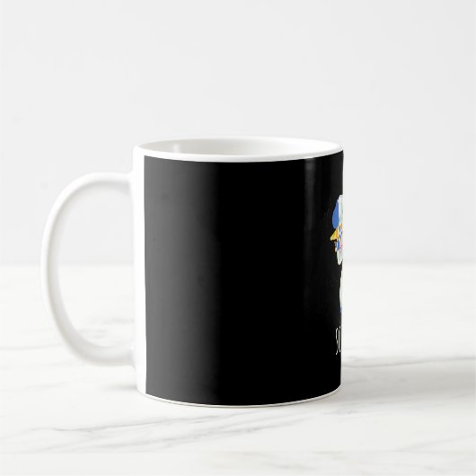 Mug Drapeau écossais Dabbing Unicorne (Gauche)