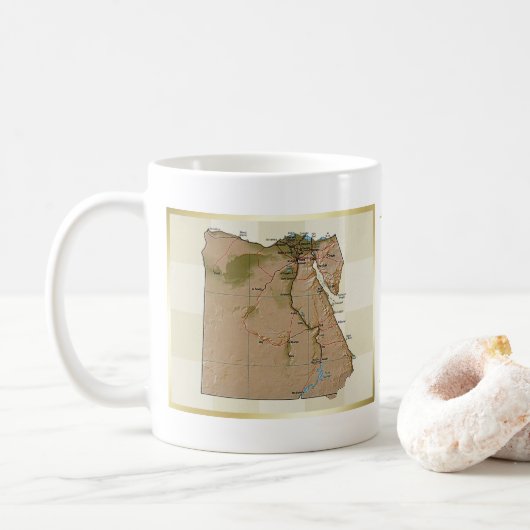 Mug Drapeau égyptien + Musique de carte (Avec donut)