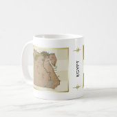 Mug Drapeau égyptien + Musique de carte (Devant gauche)