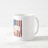 Mug Drapeau éléphant patriotique dessin vectoriel vint (Devant droit)