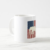 Mug Drapeau éléphant patriotique dessin vectoriel vint (Devant gauche)