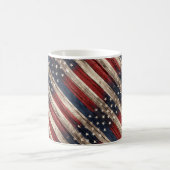 Mug Drapeau en bois étoilé et rayé patiné (Centre)