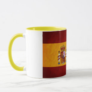 Mug Drapeau espagnol de couleur intense Couvert de cér