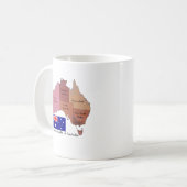 Mug Drapeau et carte de l'Australie (Devant gauche)