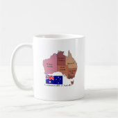 Mug Drapeau et carte de l'Australie (Gauche)