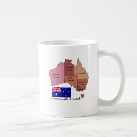 Mug Drapeau et carte de l'Australie (Droite)