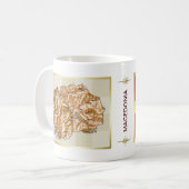 Mug Drapeau et Carte de Macédoine du Nord (Devant gauche)