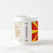Mug Drapeau et Carte de Macédoine du Nord (Centre)