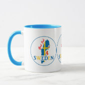 Mug Drapeau et Dieu juillet de carte de la Suède (Gauche)