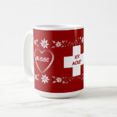 Mug Drapeau et edelweiss suisses (Devant gauche)