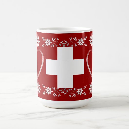 Mug Drapeau et edelweiss suisses (Centre)
