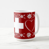 Mug Drapeau et edelweiss suisses (Devant droit)