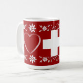 Mug Drapeau et edelweiss suisses (Devant gauche)