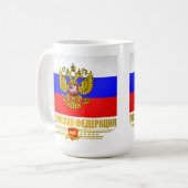 Mug Drapeau et emblème de la Fédération de Russie (Devant gauche)