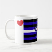 Mug Drapeau et étoile en cuir (Gauche)