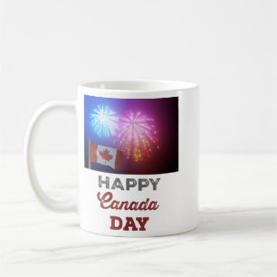 Mug Drapeau et feux d'artifice de la Journée du Canada