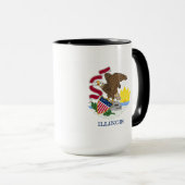 Mug Drapeau et phoque de l'Illinois (Devant droit)