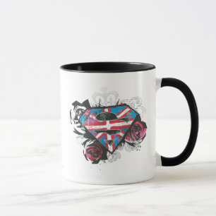 Mug Drapeau et roses britanniques de Supergirl