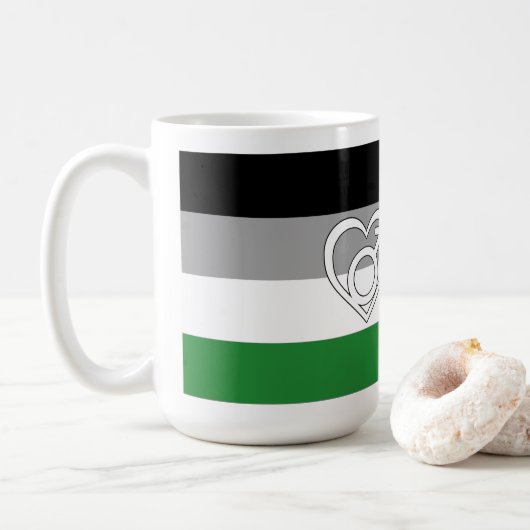 Mug Drapeau et symbole de fierté androphile (Avec donut)