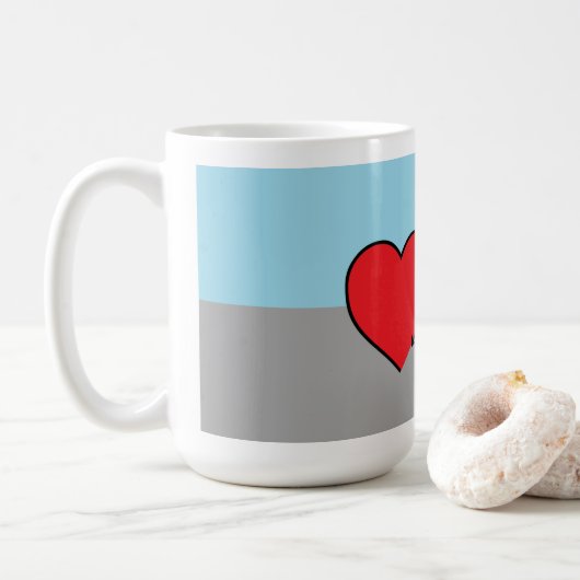 Mug Drapeau et symbole de la fierté autosexuelle (Avec donut)