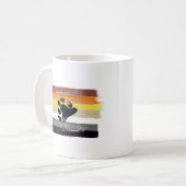 Mug Drapeau et symbole de la fierté de l'ours peint (Devant gauche)