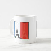 Mug Drapeau et Tour Eiffel français (Devant gauche)
