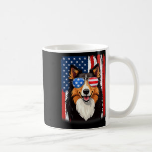 Mug Drapeau États-Unis Amérique Rough Collie Chien 4 J