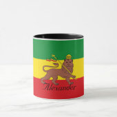 Mug Drapeau fait sur commande de Rastafarian de lion (Centre)