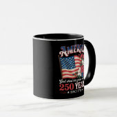 Mug Drapeau Floral America 250 Ans (Devant droit)