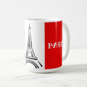 Mug Drapeau Français & Design Tour Eiffel (Devant droit)