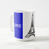 Mug Drapeau Français & Design Tour Eiffel (Devant gauche)