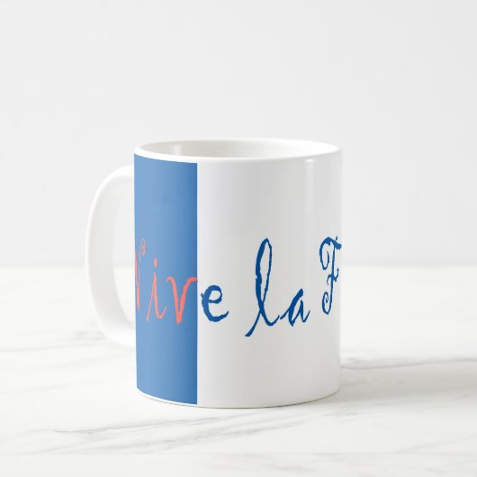 Mug Drapeau français Vive La France (Devant gauche)